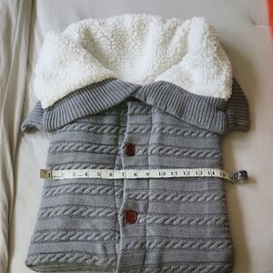 Cozy Cable Knit Sherpa-Lined Sack Wrap